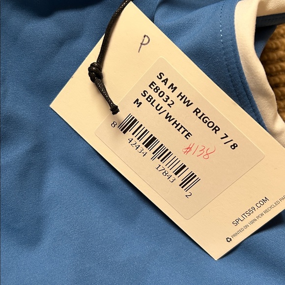 Splits59 sam high waisted rigor 7/8 legging blue/white - Picture 3 of 3